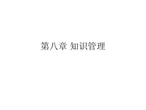 第八章 知识管理