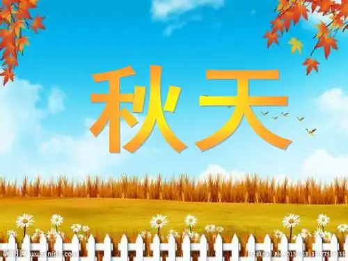 一年级上册语文课件-《秋天》人教部编版(共24张PPT)