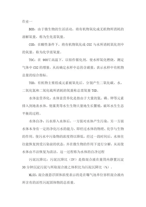 水质工程学下册试题