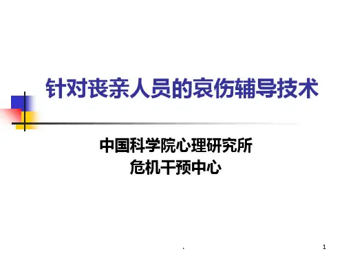 针对丧亲群众的哀伤辅导技术PPT课件