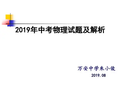 2019年中考物理试题及解析