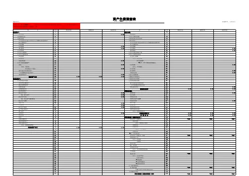 资产负债清查表 2
