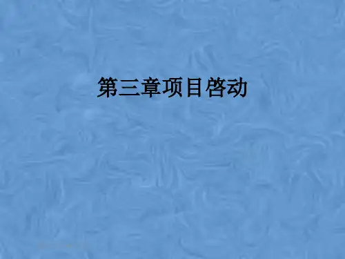 第三章项目启动