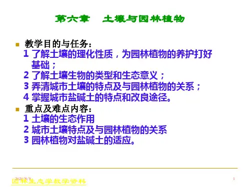 第六章 土壤与园林植物