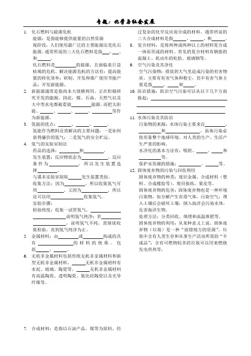 化石燃料与能源危机