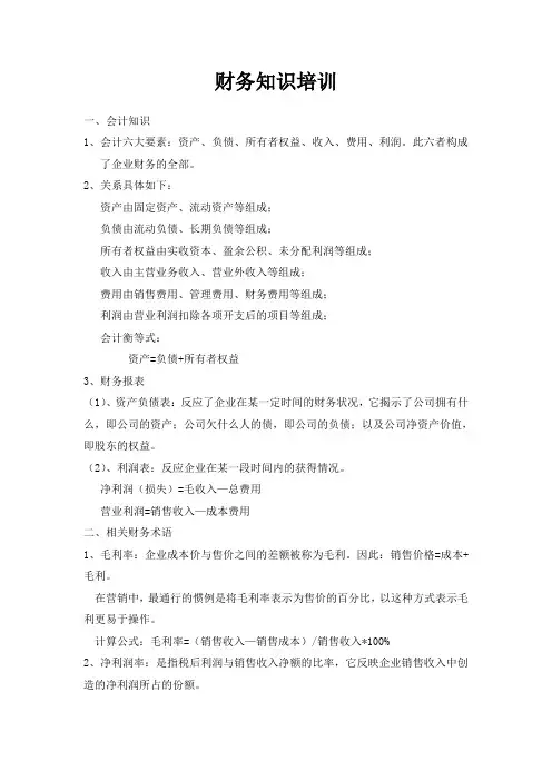 财务知识培训 2