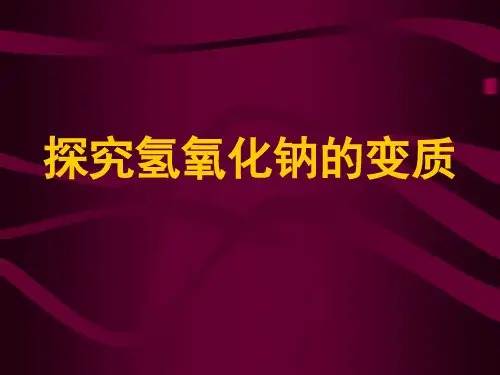 探究氢氧化钠的变质