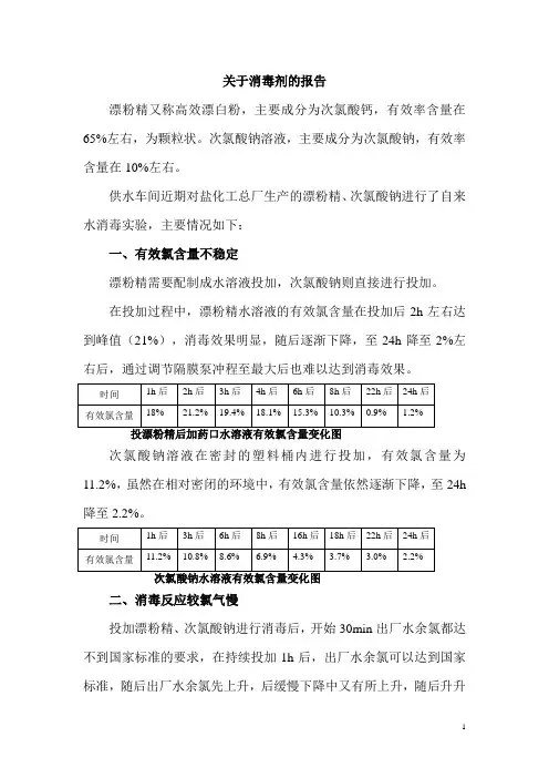 关于消毒剂的报告 (1)剖析