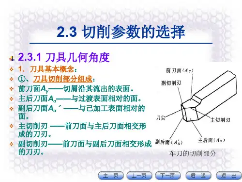 切削参数选择