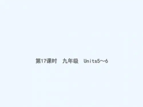 云南省2019年中考英语总复习 第1部分 教材系统复习 第17课时 九全 Units 5-6课件