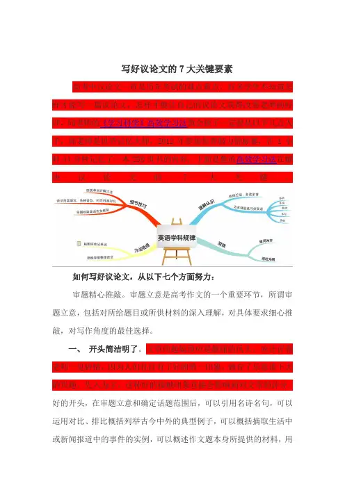 写好议论文的7大关键要素