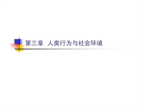 人类行为与社会环境