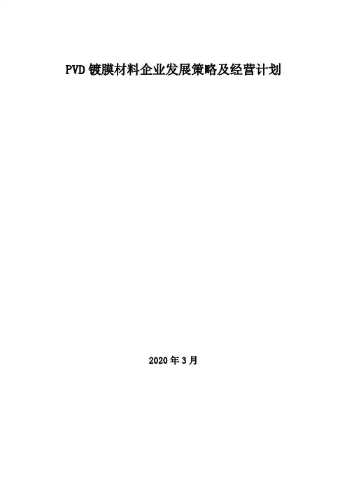 2020年PVD镀膜材料企业发展策略及经营计划