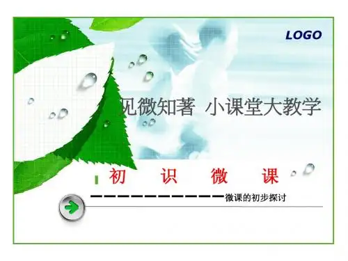 微课制作的初步探讨