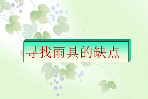 《寻找雨具的缺点》1PPT课件