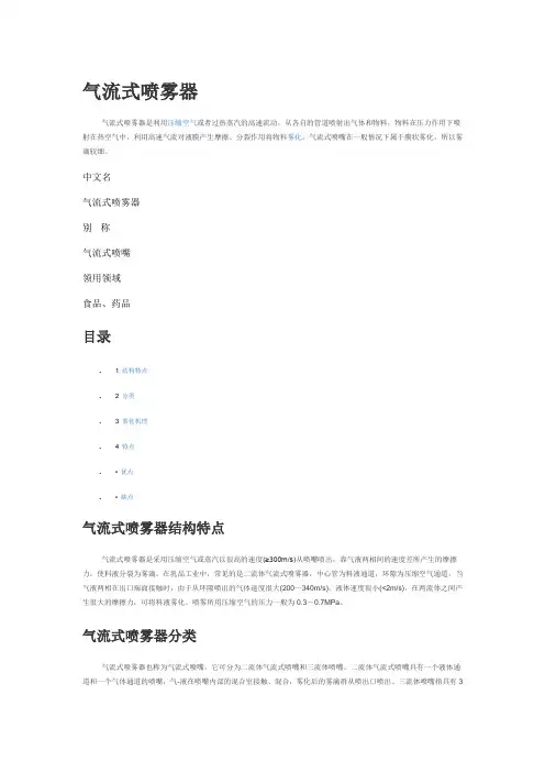 雾化喷雾