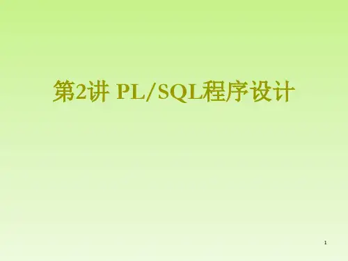 第2讲 PLSQL程序设计