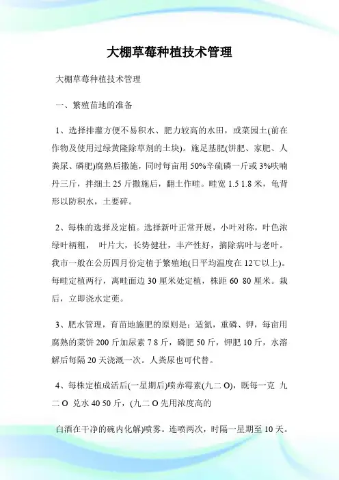 大棚草莓种植技术管理.doc