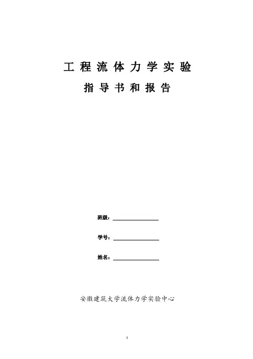 流体力学b实验指导书(3个)