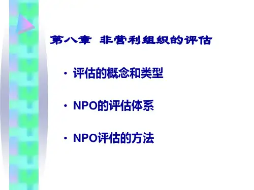 非营利组织的评价
