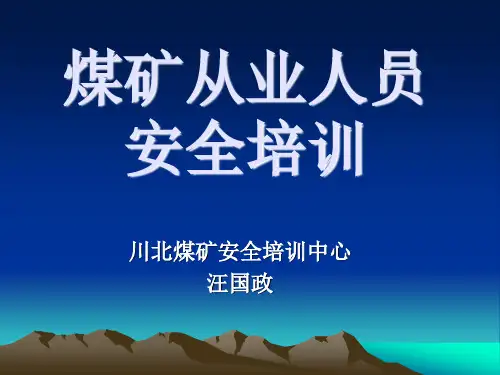 煤矿从业人员安全培训(一)