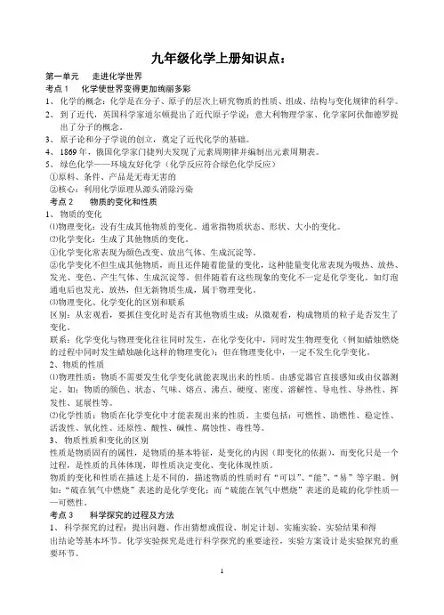 化学基础知识大全