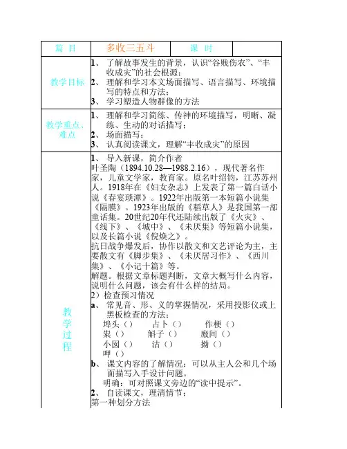 29、多收三五斗
