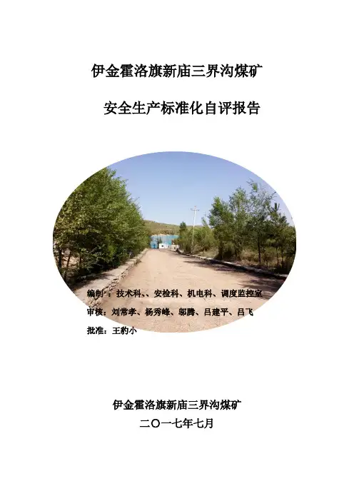 伊金霍洛旗新庙三界沟煤矿煤矿安全生产标准化自评报告
