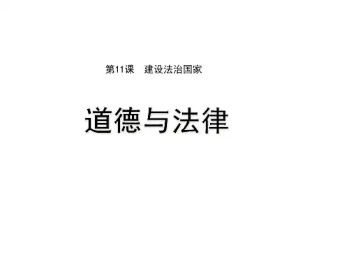 苏人版九年级道德与法治 下册 11.1 道德与法律(共18张PPT)