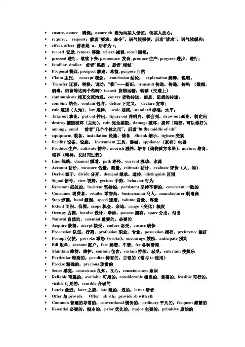四六级同义词,形近词