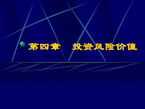 第4章 投资风险价值