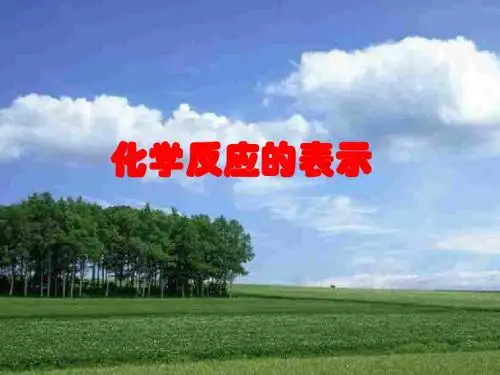 第二节化学反应中的表示