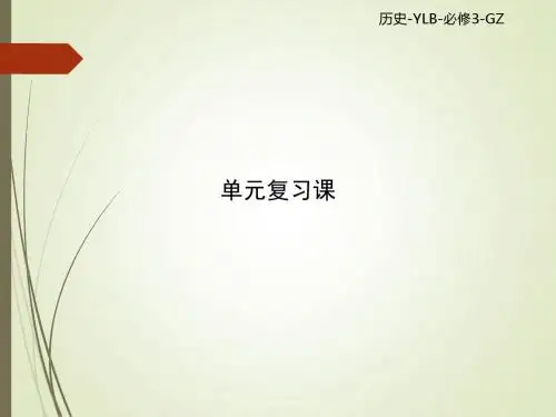 2017-2018学年高中历史必修三(岳麓版)课件：第一单元 单元复习课