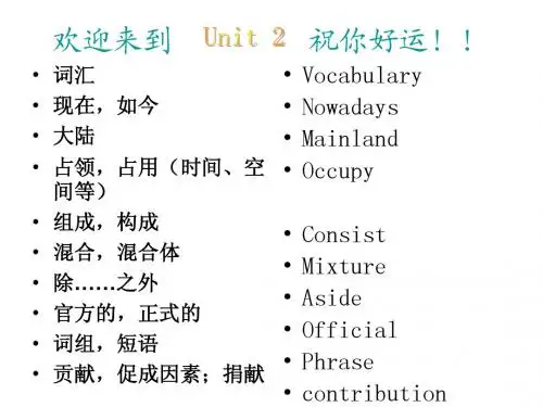 牛津版模块三unit2单词检测