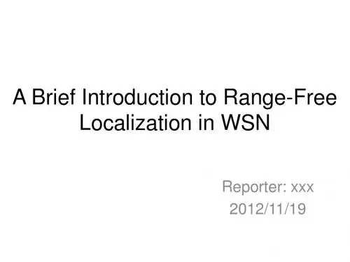 2012.11.19-A Brief Introduction to Range-Free Localization in WSN