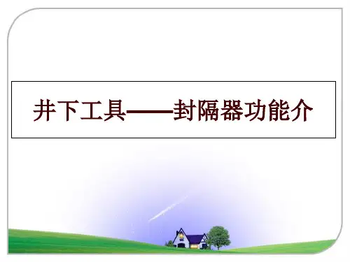 最新井下工具——封隔器功能介