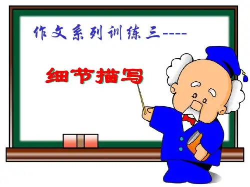 作文系列训练----细节描写全面版