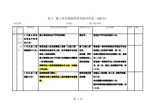 公路水运工程“平安工地”考核评价标准17页word