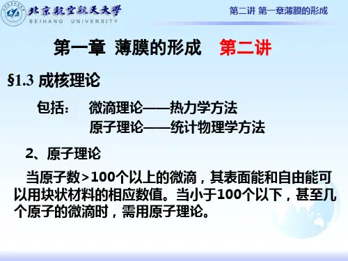 薄膜材料物理之薄膜的形成