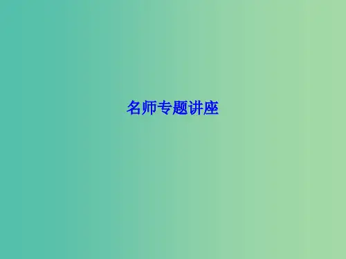 高考物理一轮总复习 名师专题讲座10课件