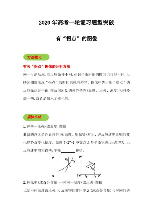2020年高考一轮复习题型归纳--化学平衡图像、有“拐点”的图像(精品解析、规律小结、易错警示、方法技巧)