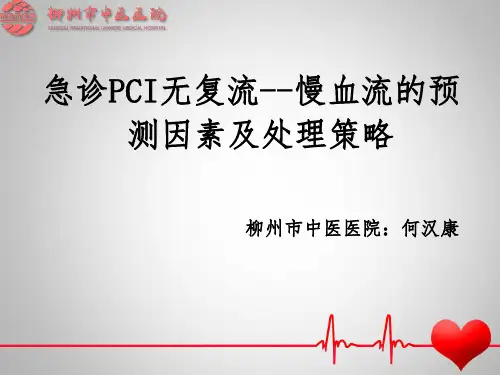 急诊PCI无复流--慢血流的预测因素及处理策略