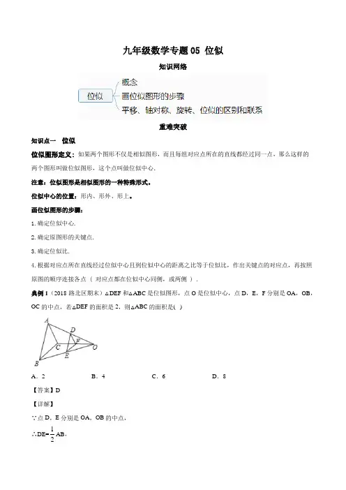 九年级数学专题05 位似(知识点串讲)(解析版)