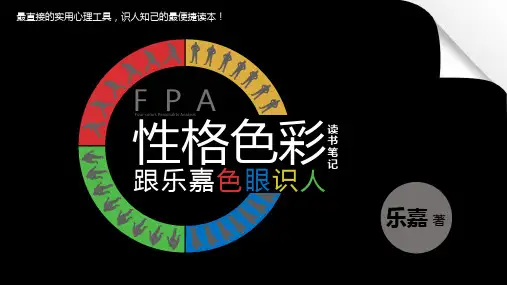 读书笔记《FPA性格色彩入门—跟乐嘉色眼识人》个性简约风通用静态PPT模板素材方案案例
