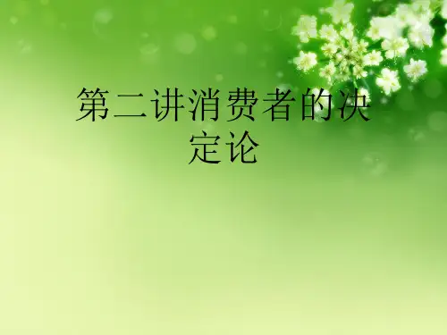 第二讲消费者的决定论优秀课件