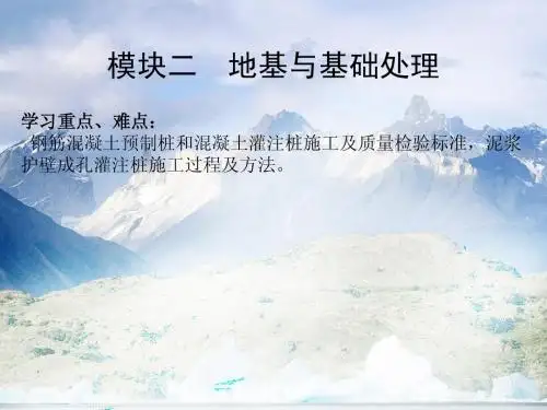 地基处理及浅桩基础工程施工