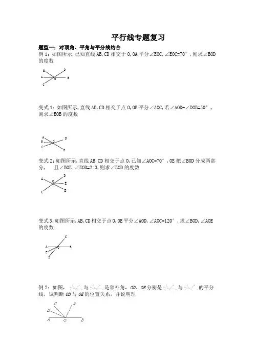 平行线专题复习