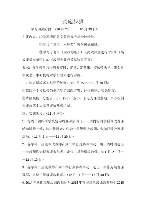 实施方案步骤