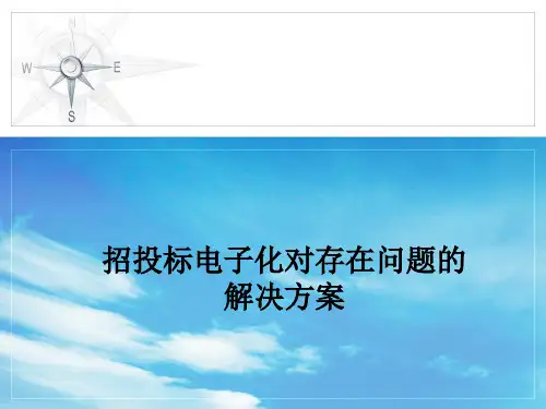 招投标电子化对存在问题的解决方案