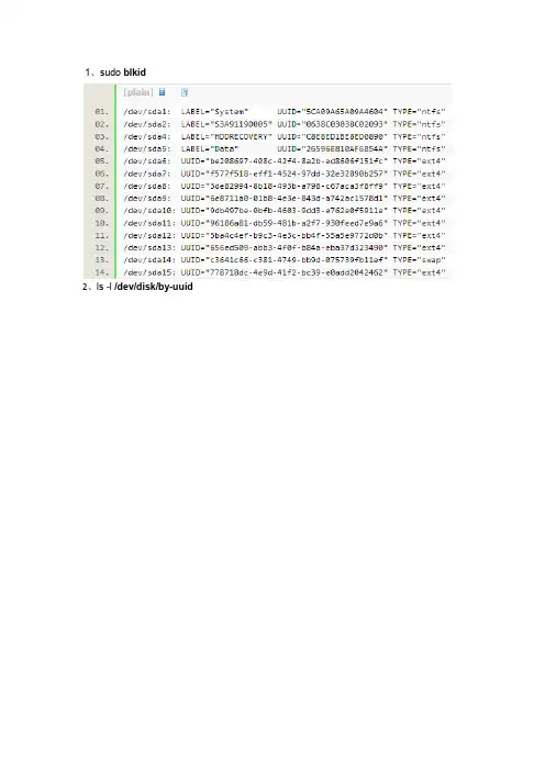 X86服务器存储-linux下查看UUID